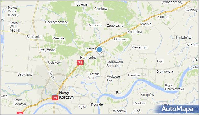 mapa Górnowola, Górnowola na mapie Targeo